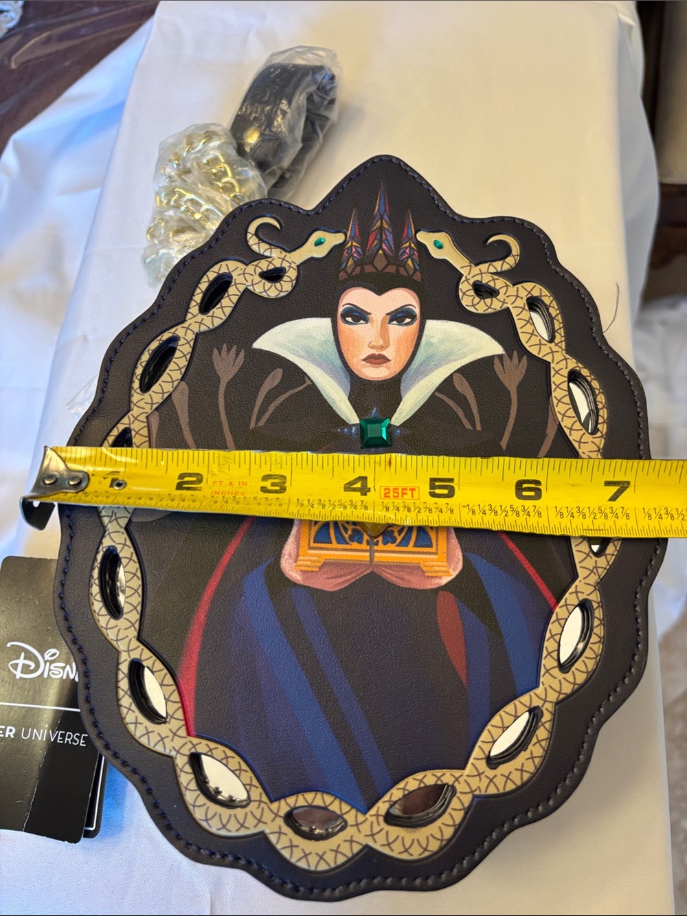Disney Evil Queen Navy, Black and Gold Decorative Crossbody - Picture 16 of 16